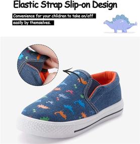 img 2 attached to 👟 KomForme Canvas Toddler Sneakers for Girls and Boys - Unisex Kids' Shoes