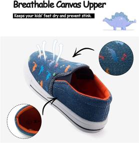 img 3 attached to 👟 KomForme Canvas Toddler Sneakers for Girls and Boys - Unisex Kids' Shoes