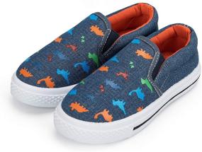 img 4 attached to 👟 KomForme Canvas Toddler Sneakers for Girls and Boys - Unisex Kids' Shoes