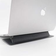 складной ноутбук-держатель flat foldable от senseage - невидимый и легкий держатель для macbook/macbook air/macbook pro, планшетов, ноутбуков до 15.4” - анти-скользящий, портативный - черный. логотип