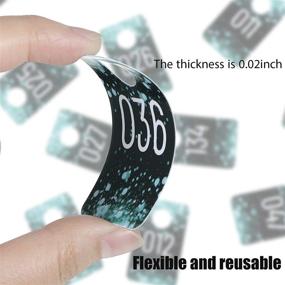 img 1 attached to 🟢 Convenient and Reusable Green Plastic Number Tags for Clothes - Set of 200 Live Plastic Number Tags with Mirrored Images, Ideal for Hanger Cards