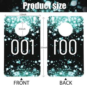 img 3 attached to 🟢 Convenient and Reusable Green Plastic Number Tags for Clothes - Set of 200 Live Plastic Number Tags with Mirrored Images, Ideal for Hanger Cards