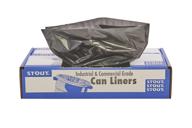 🗑️ premium stout by envision commercial 33 gallon can liners - heavy duty 100% recycled trash bags (100 bags) logo