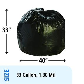 img 3 attached to 🗑️ Premium Stout by Envision Commercial 33 Gallon Can Liners - Heavy Duty 100% Recycled Trash Bags (100 Bags)