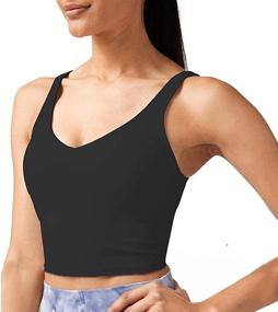 img 4 attached to 🏋️ UOTJCNR Sports Bra for Women: Longline Padded Gym Yoga Crop Tank Tops for Effective Fitness & Running