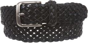 img 2 attached to 👗 Stylish and Versatile Women's Braided Woven Solid Leather Belt: 1 3/8 inches