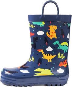 img 4 attached to Waterproof Insulated Lightweight Adorable Dinosaur Boys' Shoes and Outdoor