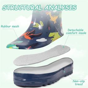 img 2 attached to Waterproof Insulated Lightweight Adorable Dinosaur Boys' Shoes and Outdoor