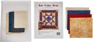 🌟 exquisite rachel's of greenfield log cabin star wall hanging quilt kit: 22"x22" - elevate your décor logo