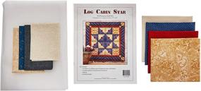 img 1 attached to 🌟 Exquisite Rachel's Of Greenfield Log Cabin Star Wall Hanging Quilt Kit: 22"x22" - Elevate Your Décor