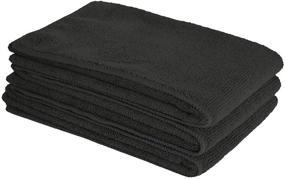 img 4 attached to 🚗 SINLAND Multi-Purpose Microfiber Car Cleaning Cloths - Absorbent Drying Towel 16x24 Inch (Blackx3)