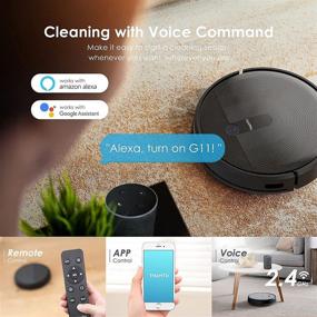 img 1 attached to 🤖 Thamtu G11 Robot Vacuum: Next-Gen Dynamic Navigation, 150Min Runtime, 2500Pa Suction, Voice Prompt. Ideal for Pet Hair, Hard Floors, and Medium-Pile Carpets