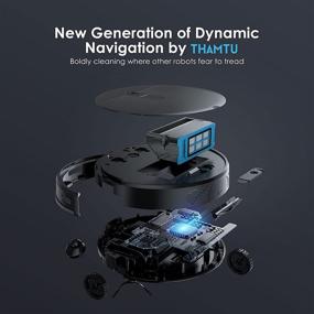 img 3 attached to 🤖 Thamtu G11 Robot Vacuum: Next-Gen Dynamic Navigation, 150Min Runtime, 2500Pa Suction, Voice Prompt. Ideal for Pet Hair, Hard Floors, and Medium-Pile Carpets