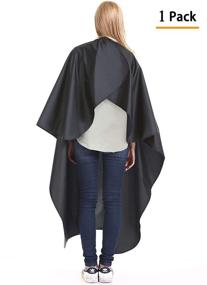 img 3 attached to 🪑 High-Quality Salon Cape Apron: Choose between 1 or 2 Packs, Shampoo and Oil Proof, Ideal for Hair Styling and Cuts - Professional Barbershop Supplies