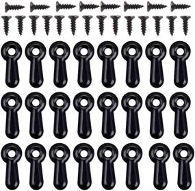 img 4 attached to 🖼️ PinCute 100-Piece Frame Picture Turn Button and Screw Set for Hanging Photos, Drawings - Black