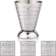 🥄 peinat stainless steel measuring cups - 3 measurement scales (2.5 oz, 75 ml, 5 tbsp) - ideal for liquid measurements - perfect gifts for bartenders, bakers, and cookers logo