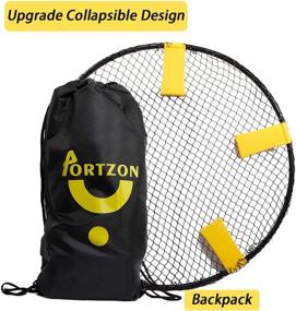 img 3 attached to 🏐 Portzon 3 Ball Kit - Complete Volleyball Spike Game Set: Net, Balls & Bag