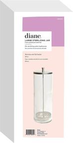 img 2 attached to 💎 Diane Glass Sterilizing Jar – Disinfectant Container for Salon & Barber Shop – Large Size, 10" Tall x 3.4" Wide – 33 Fl Oz Capacity – Clear D6063