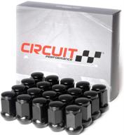🔩 set of 20 black closed end bulge acorn lug nuts cone seat forged steel, 1/2-20 size logo