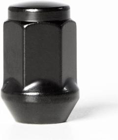 img 2 attached to 🔩 Set of 20 Black Closed End Bulge Acorn Lug Nuts Cone Seat Forged Steel, 1/2-20 Size