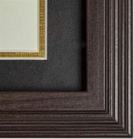 img 2 attached to Double Mat Diploma Frame - Graduation Degree & Certificate Display, 8.5x11 with Mat or 11x14 Without Mat, Real Glass, Black Walnut - Perfect Gift for Graduates, Awards, Licenses