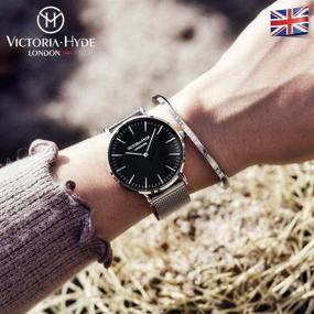 img 3 attached to Stylish VICTORIA HYDE Women's Stainless Steel Watches: Elegant Timepieces for Women