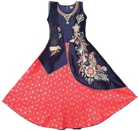 img 4 attached to 👧 Embroidered Salwar Suit for Girls - Ashwini Girls' Clothing