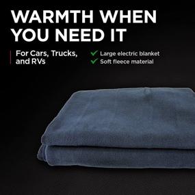 img 2 attached to Stay Warm and Cozy on the Go: Schumacher Heated Blanket for Cars, Trucks, and RVs 12V