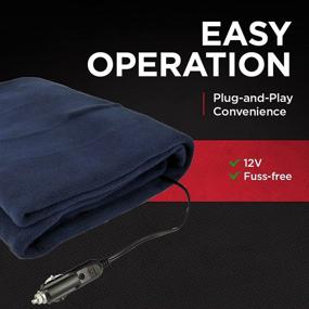 img 1 attached to Stay Warm and Cozy on the Go: Schumacher Heated Blanket for Cars, Trucks, and RVs 12V