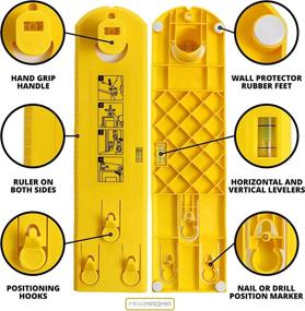 img 1 attached to 🖼️ Easy Wall Frame Picture Hanging Tool Kit - Stud Finder Sensor Wall Scanner Wood Detector in Wall - Effortless Frame Hang and Level - 220 Piece Hardware Set, Electronic Wood Stud Finder