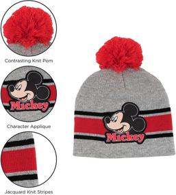 img 2 attached to 🧣 Mickey Mouse Winter Hat, Scarf, and Gloves Set for Boys, Ages 2-7