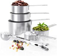 🥄 bobipro 5-piece stainless steel measuring cup set with coffee scoop clip: ideal for baking and cooking logo