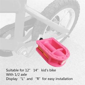 img 2 attached to Upgrade Your Kid's Ride: N3od3er 1/2-Inch Bike Pedals - Resin Spindle Pedals for 12" and 14" Youth Bikes - 1 Pair