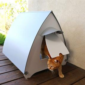 img 2 attached to Palram Mona Cat Kennel: Small to Medium Cat Tent with Escape Door, Outdoor House & Shelter – Waterproof