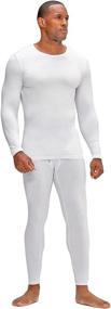 img 4 attached to 🔥 DEVOPS Men's Thermal Underwear Set with Cozy Fleece Lining - Long Johns for Enhanced Warmth