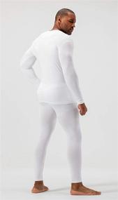 img 2 attached to 🔥 DEVOPS Men's Thermal Underwear Set with Cozy Fleece Lining - Long Johns for Enhanced Warmth