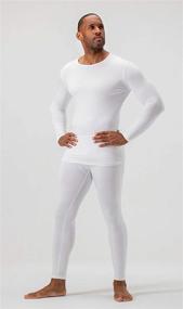 img 3 attached to 🔥 DEVOPS Men's Thermal Underwear Set with Cozy Fleece Lining - Long Johns for Enhanced Warmth