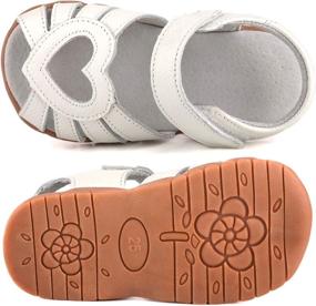 img 3 attached to Femizee Toddler Leather Sandals Butterfly