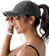 lvaiz distressed ponytail baseball versatile outdoor recreation for hiking & outdoor recreation clothing logo