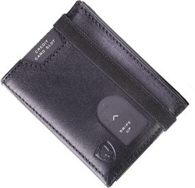 img 4 attached to 🔒 Premium Genuine Leather Trifold Organizer with Minimalist Blocking