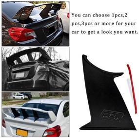 img 1 attached to 🚗 PQY 2PCS Spoiler Wing Stabilizer for 2015-2019 Subaru WRX STi Sedan - Enhanced Support for Rally Performance with PQY Logo