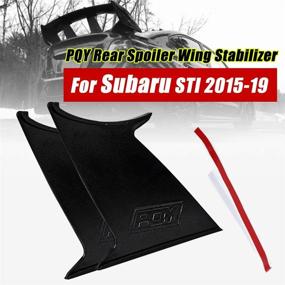 img 4 attached to 🚗 PQY 2PCS Spoiler Wing Stabilizer for 2015-2019 Subaru WRX STi Sedan - Enhanced Support for Rally Performance with PQY Logo