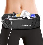 🎒 pacearth water-resistant rfid blocking fanny pack with 7 pockets and 2 hooks - large slim running belt for men and women - ideal for outdoors, workouts, travel, running, cycling logo