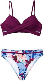 img 3 attached to 🌸 CUPSHE Womens Floral Bathing Swimsuit: Stylish Swimwear for Women