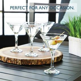 img 2 attached to Milano Collection 6 oz Glacier Glass Martini Glasses - Set of 4
