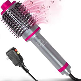 img 4 attached to 💇 2021 Upgrade: Hair Dryer Brush & Styler Volumizer with Negative Ion Coating - 3 Heat Settings Hot Air Brush for Effortless Hair Styling