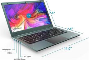 img 2 attached to Gateway 11.6-inch FHD Ultra Slim Laptop, AMD A4-9120e up to 2.4GHz, 4GB DDR4 RAM, 64GB eMMC, Bluetooth 4.0, Webcam, USB Type-C, HDMI, Remote Work, Windows 10 S, Green