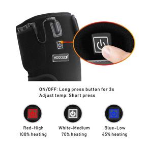 img 3 attached to 🔥 Heated Knee Brace Wrap Support - HOOCUCO Wireless Infrared Knee Heating Pad for Injury Recovery, Arthritis Relief, Meniscus Tear, Muscle Pain, Men Women Portable Rechargeable