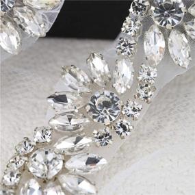 img 2 attached to 💎 Wedding Dress Belt Embellishment: Rhinestone Applique