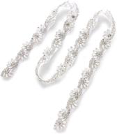 💎 wedding dress belt embellishment: rhinestone applique logo